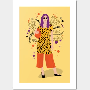 Trendy flower lady Posters and Art